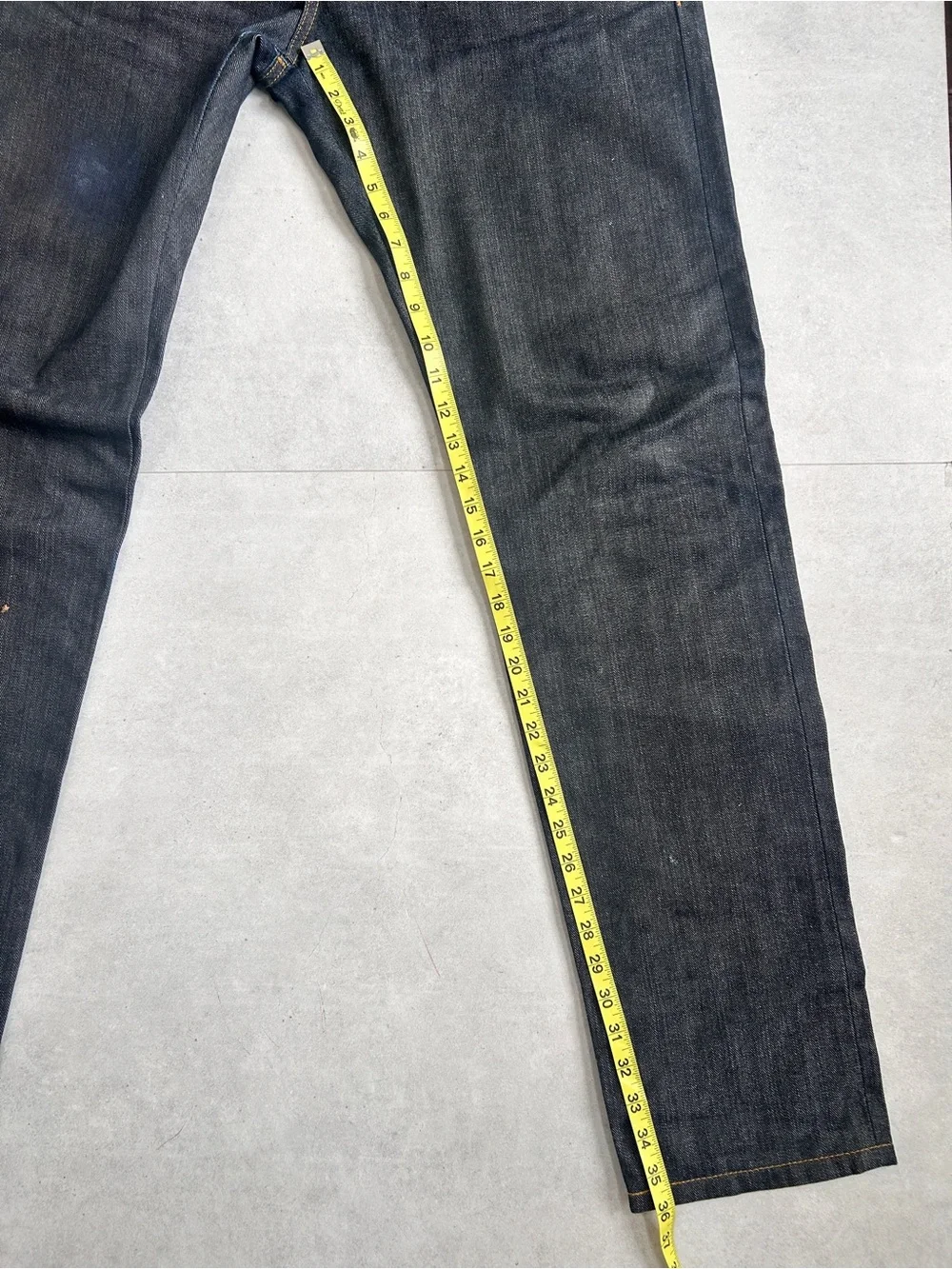 Naked & Famous Super Guy Left Hand Twill Selvedge Jeans Sz 38 Raw Denim